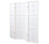 Paravent japonais Shoji en bois blanc de 4 pans