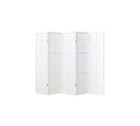Paravent japonais shoji en bois blanc de 5 pans