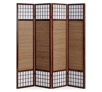 Paravent marron bambou shoji