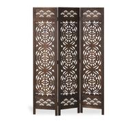 Paravent marron design 3 panneaux