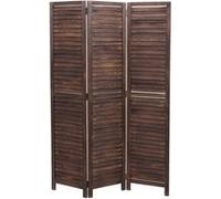 Paravent HWC-C30, cloison de séparation, style shabby vintage, 170x120 cm brun