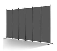 VEVOR Paravent Multifonctionnel à 6 Panneaux, Cloison de Séparation Autoportant 311 x 180,5 cm, Séparateur de Pièces Intérieur Pliable, Brise-Vue pour Confidentialité, Bureau, Chambre, Salon, Gris
