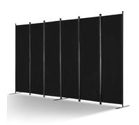VEVOR Paravent Multifonctionnel à 6 Panneaux, Cloison de Séparation Autoportant 311 x 180,5 cm, Séparateur de Pièces Intérieur Pliable, Brise-vue pour Confidentialité, Bureau, Chambre, Salon, Noir