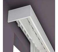 Paravent mural à double rail et cantonnière avec tringle de cantonnière - Polyvalente - Solution d'intimité pour la maison, le bureau et le design - 5 m