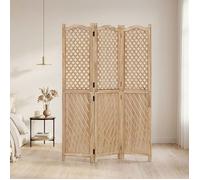 Paravent Naturel Différents Motifs | 3 panneaux | Bois | Séparateur de Pièce Cloison Écran d'Intimité