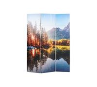 Mendler Paravent Photo avec Isolation phonique HWC-L55 MVG 180x122cm lac de forêt