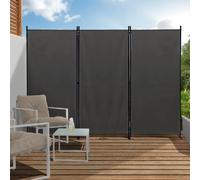 Paravent pieds 3P 180x250CM - Gris Anthracite
