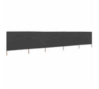 Paravent pliable 5 panneaux - vidaxl - 600x120 cm - Anthracite - Tissu non-tissé - Bois - Imperméable