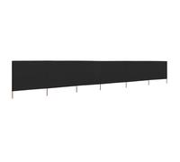 Paravent pliable 6 panneaux - vidaxl - 800x120 cm - Noir - Tissu non-tissé - Bois - Imperméable - Protection anti-UV