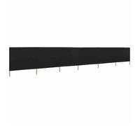 Paravent pliable 6 panneaux - vidaxl - 800x80 cm - Noir - Tissu non-tissé - Bois - 7 poteaux - Imperméable