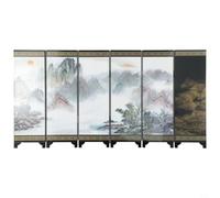 Paravent Pliable Chinois pour bois 6 Panneaux Décoratif Paravent | pour bois naturel , finition lisse, design asiatique , compact 48x24cm, pour facile à déplacer
