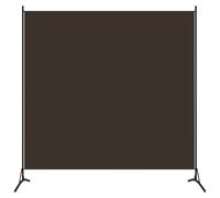 Paravent pliable en tissu marron 175 x 180 cm