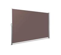 VOUNOT® Paravent extérieur rétractable 140x300cm avec housse de protection - Marron - Store latéral vertical brise-vue