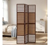 Homestyle4u Paravent 3 panneaux en bambou multicolore 2 m de hauteur