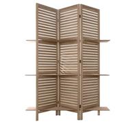 Paravent ""Tiam"" 3 étagères bois H170cm - Atmosphera Créateur d'intérieur