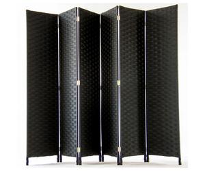 Paravent tressé Fibre noire - 240x170 cm