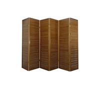 Paravent turbo bois brun de 6 pans, 264 x 175 x 2 cm --