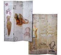 Mendler Paravent Vintage, cloison de séparation, Scintillement, rétro, Mode - 180x120cm