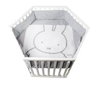 Parc Bébé Hexagonal Réglable + Tapis Imprimé Sternenzauber Blanc - Gris / Lapin TU