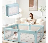 Parc Bebe Pliable, Parc Bebe Modulable, 180×200cm, Parc pour Bebe en Forme Adaptable, Parcs 8 Panneau d'activité, verte