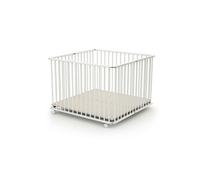 Parc bébé pliant blanc en bois massif 100x100