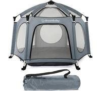 Parc Bébé Pop-Up DreamBaby Adventure, Tissu avec Sac de Transport, Housses Anti-UV, Ø 1,3 m, H 1 m