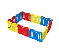 Dwinguler Parc enfant Vivid en plastique multicolore avec porte et planche à jouets