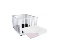 Parc Moritz blanc avec matelas 89x86
