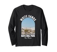 Parc National des sables Blancs du Nouveau-Mexique au Design rétro Vintage Manche Longue