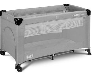Parc pliable avec côté rabattable Caretero - Esti, gris