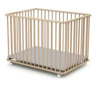 Parc pliant en bois Brut - FORMULA BABY - 70 x 100 cm - Marron - Bébé - 24 mois - 2 ans