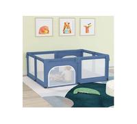vidaXL Parc avec 2 portes bleu clair tissu Oxford