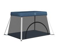 Parc pour bébé avec matelas Bleu marine Tissu de lin