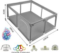 Parc pour bébé - Barrière de sécurité HN-669-1218 - Grand espace de jeu pour bébé - Barrière de sécurité pour enfants - Intérieur et extérieur - Couleur HN-669-1218