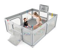 Parc pour bébé BB6402DE-HS, 188 x 157 cm, gris clair