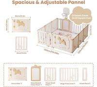 Parc pour bébé - Centre d'activités - 12 panneaux - Pliable - Intérieur/extérieur - Plastique HDPE - CE - 3 à 6 ans - Kaki