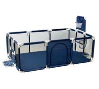 Parc pour bébé - Grand parc de jeux - Barrière d'activité - Tissu - 3 à 6 ans - Bleu