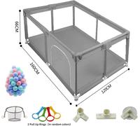 Parc pour bébé - Modèle HN-669-1216 - Sécurisé pour les tout-petits de 1 à 2 ans - Pour l'intérieur et l'extérieur - Pliable et transportable - Barrière de sécurité