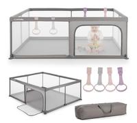 Parc pour bébé Parc bébé 150x200 cm GRIFFE Pliable Sûr et stable Parc pour enfants avec filet respirant et base antidérapante