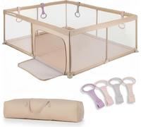 Parc pour bébé Parc bébé 150x200 cm GRIFFE Pliable Sûr et stable Parc pour enfants avec filet respirant et base antidérapante
