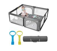 Parc pour bébé - Terrain de jeu extra large pour les tout-petits, aire de jeu sûre pour l'intérieur et l'extérieur avec base antidérapante, assemblage et rangement faciles, sans BPA, (150 x 180 x 66