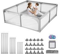 Parc pour bébé VEVOR, 200x149 cm, parc pour enfants, aire de jeux clôturée pour l'intérieur & l'extérieur avec 50 balles océan, porte avec fermeture éclair & filet respirant, centre d'activité de sécu