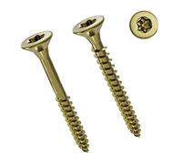 Parco 10945x80 Vis à Aggloméré à Tête Fraisée, Or (Filetage Partiel), 4,5 x 80 mm