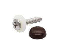 Parco Lot de 100 vis pour rebord de fenêtre en acier inoxydable A2 avec capuchon chocolat