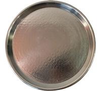 PARDINI - Plat rond en cuivre étamé, bord 2 cm, diamètre 45 cm, idéal pour farinade, tessine, pizza ou focaccia