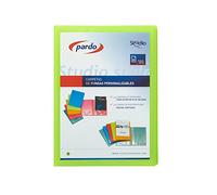 Pardo Lot de 10 pochettes en polypropylène cristal de 90 microns, robustes et durables, avec couverture personnalisable, vert, standard, Haut, 50 feuilles, 0.09 millimètres, enveloppes, dossier