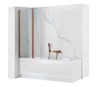 Pare-Baignoire Agat-2 80 Paroi De Baignoire Cuivre brossé, 0,5X80X140CM