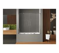Pare-baignoire coulissant,4 volets MALDIVES,couleur:chrome, largeur: 180 cm
