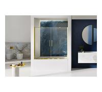 Pare baignoire coulissant couleur or largeur 170 cm 4 volets HAWAII GOLD