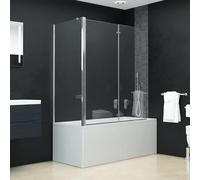 Pare-baignoire double pliable vidaXL, ESG, 120 x 68 x 130 cm